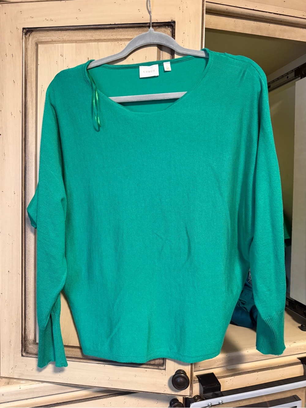 Cyrus Women's Bright Teal Crewneck top